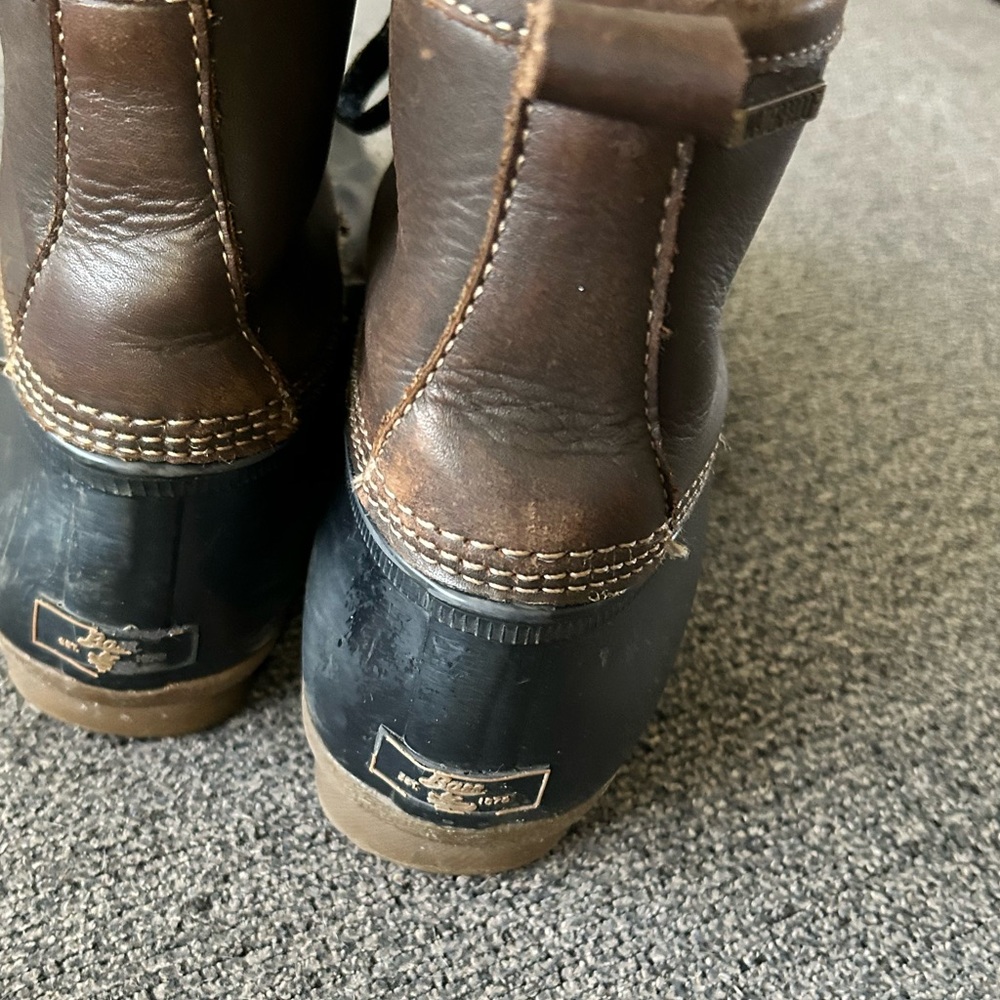 G.H. Bass & Co Lace‎ Up Rain Duck Boots with zippers Size 8 - Picture 5 of 11